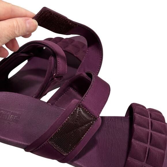 Fitflop purple slide sandals adjustable US 9M platform padded comfort walking - Picture 8 of 12